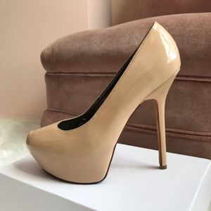 Nude Report Signature Patent Platform Heels
